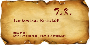 Tankovics Kristóf névjegykártya